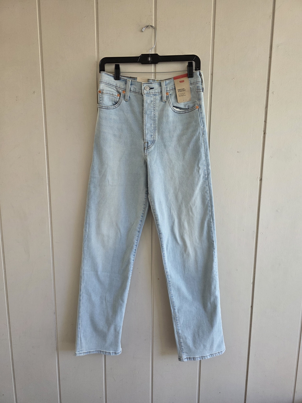 Levis Ribcage High Waist Straight Legs Jeans Light Wash New With Tags sz 28x32